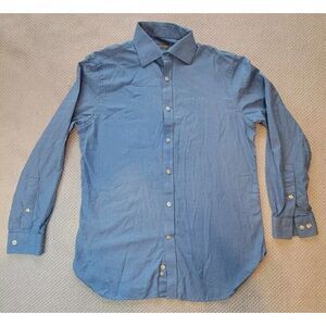 Michael Kors Size 15 1/2  32/33  Medium Men's Blue Symetrical‎ Slim Dress Shirt